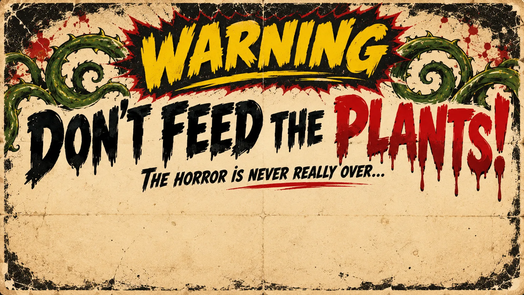 Warning: Don’t feed the plants! The horror is never really over